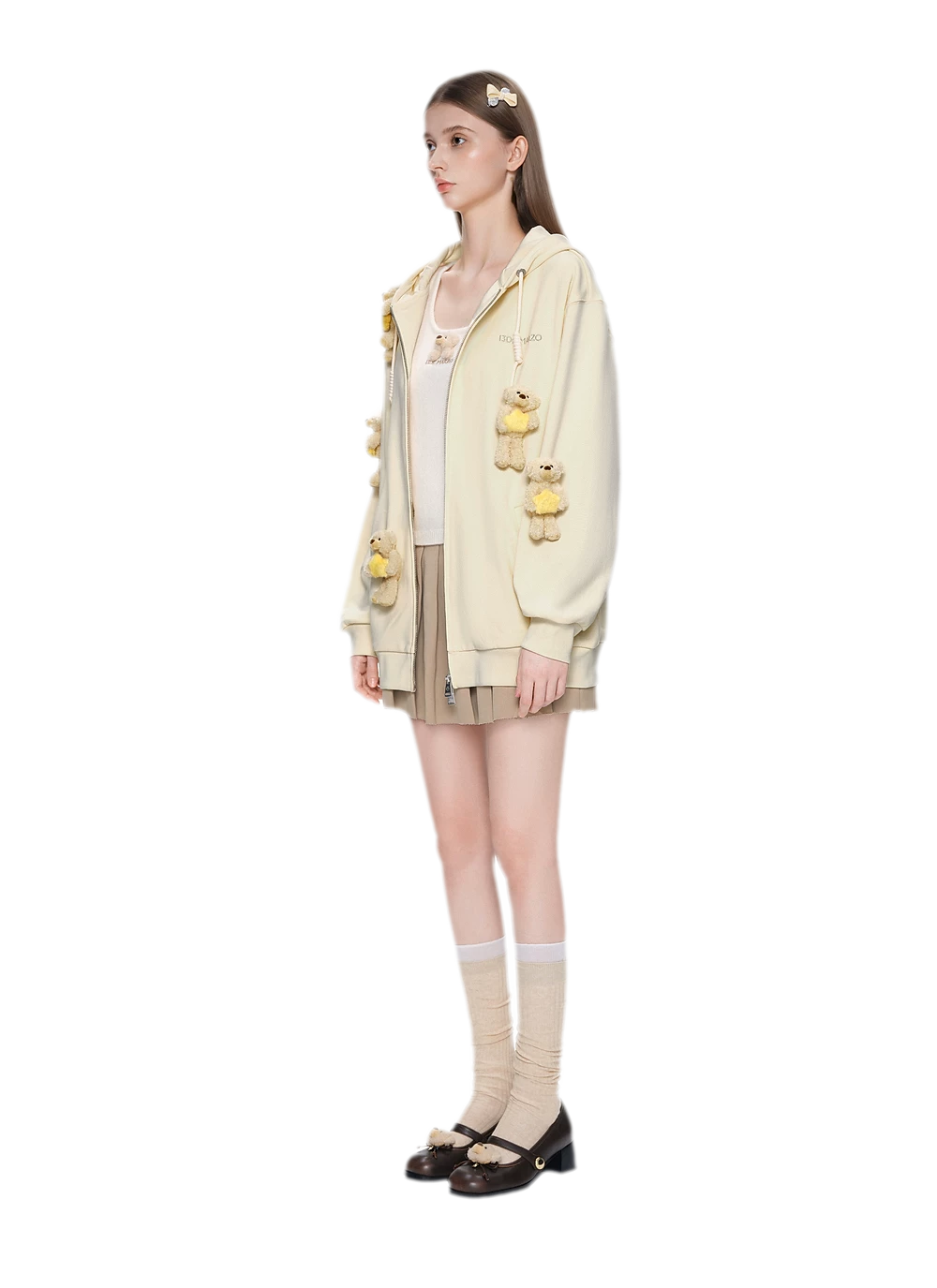 Bear Star Embroidered Hoodie
