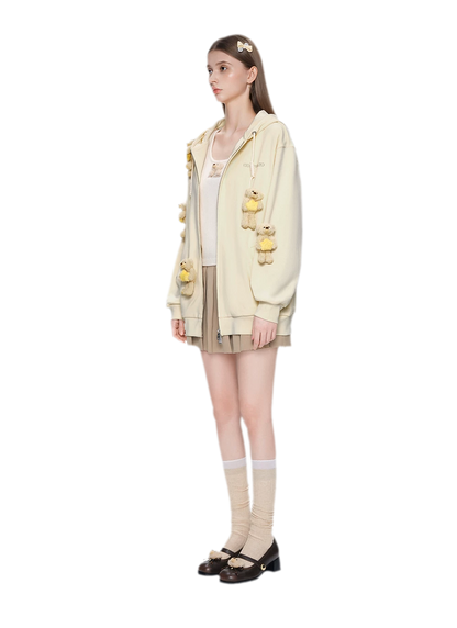 Bear Star Embroidered Hoodie