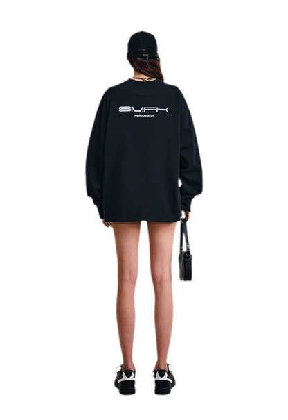 Cross Statue Oversized Long Sleeve Top