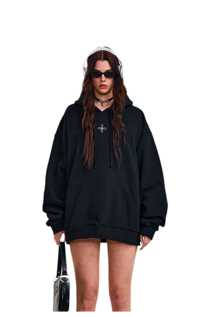 Cross Statue Oversized Hoodie