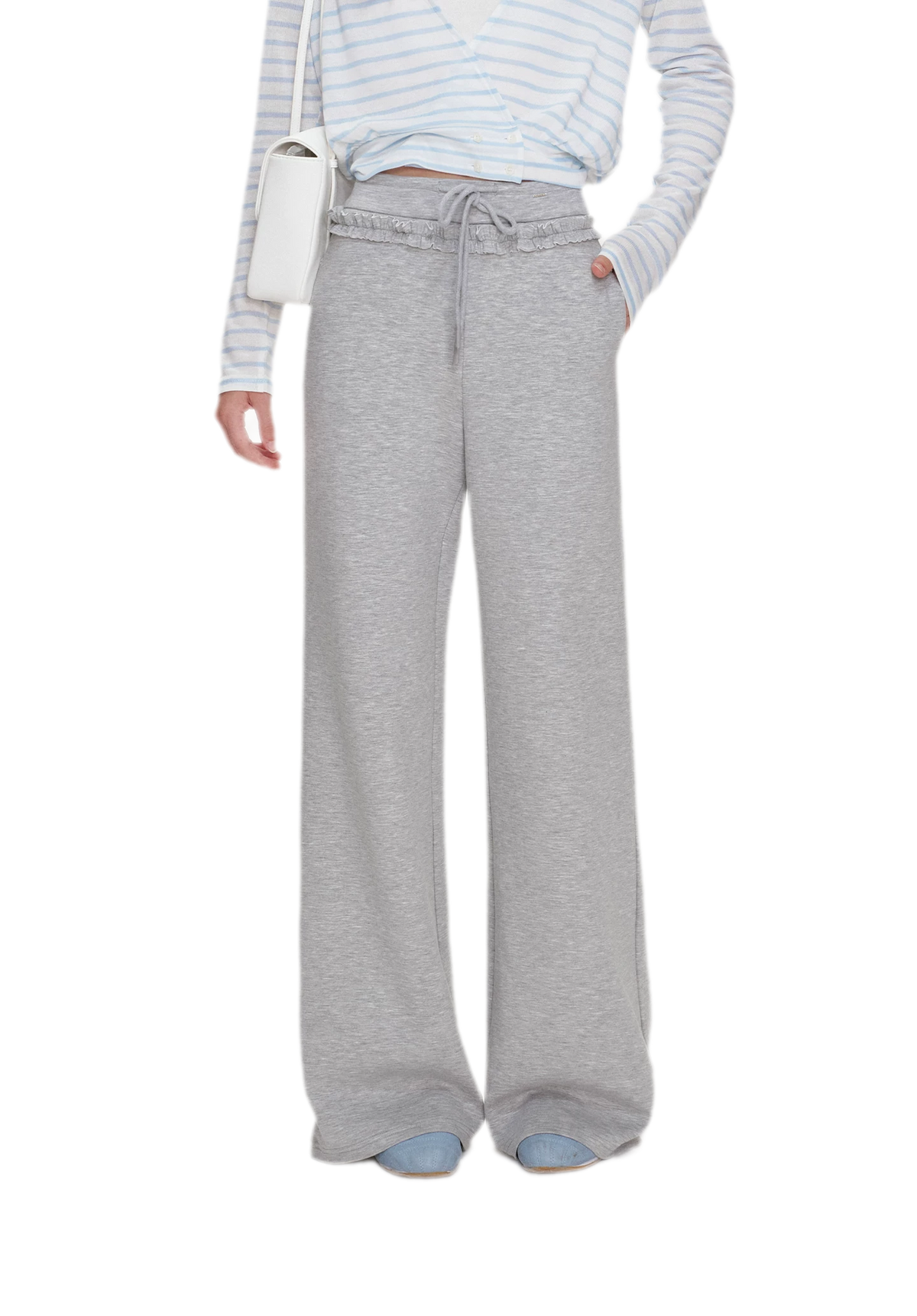 Soft Cotton Wide-Leg Trousers