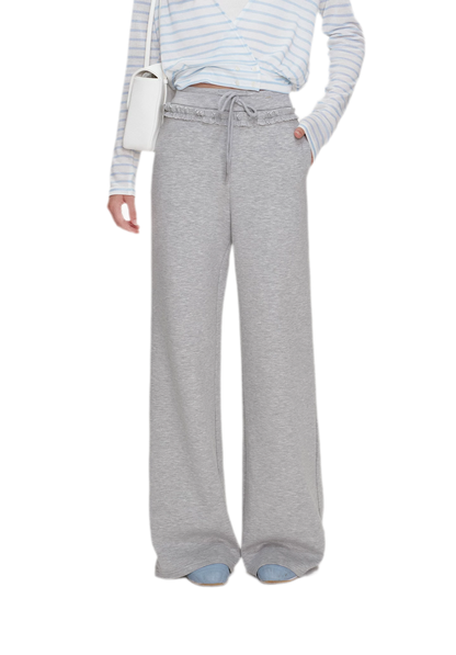 Soft Cotton Wide-Leg Trousers