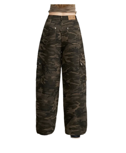 Vintage Curved-Leg Cargo Pants