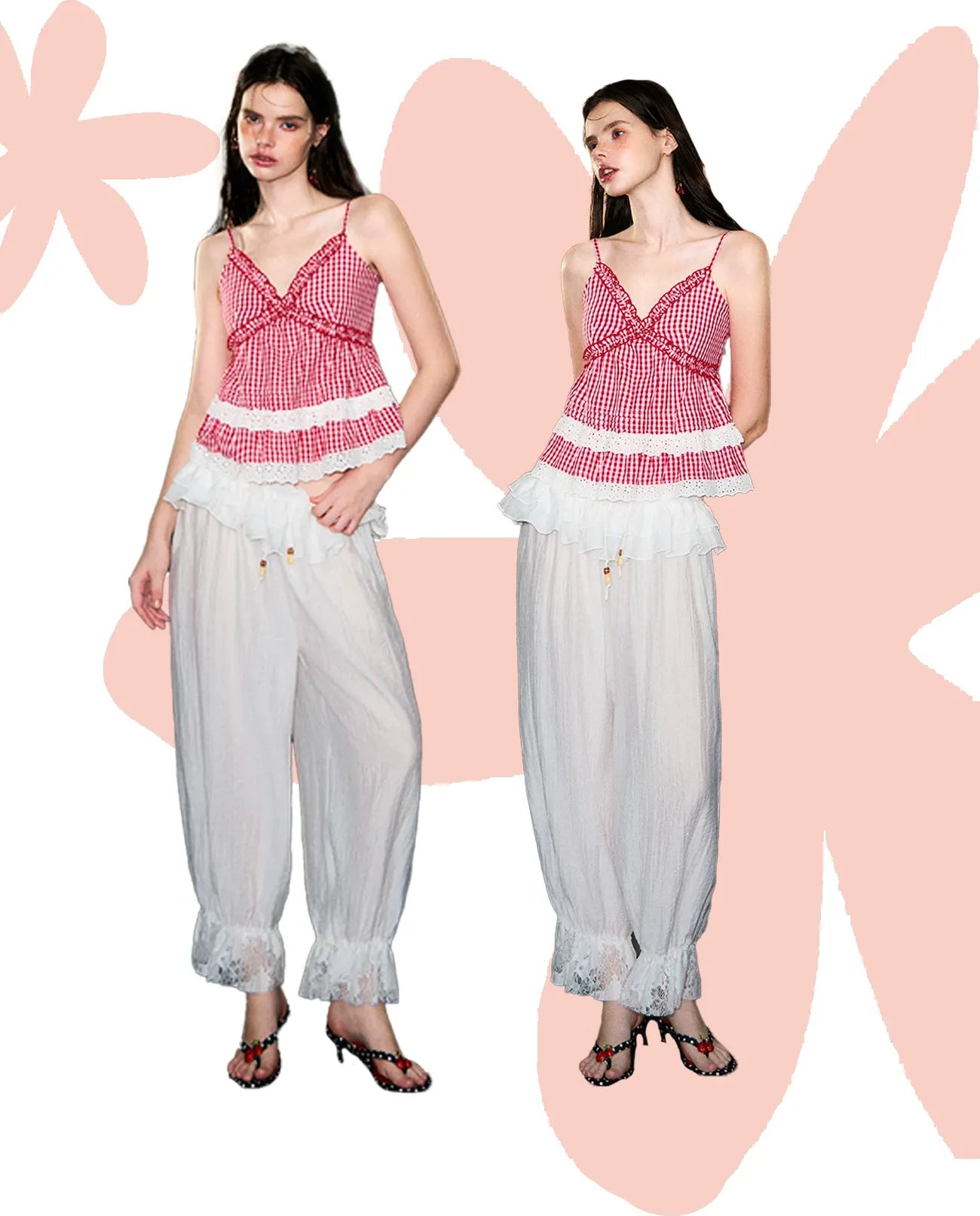 Eyelet Tie Cami Top