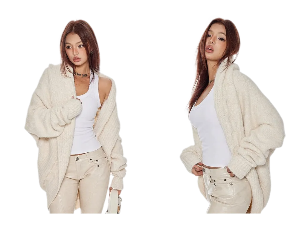Oversized Shawl Knit Cardigan