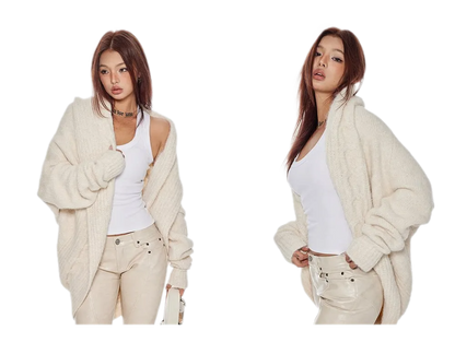Oversized Shawl Knit Cardigan