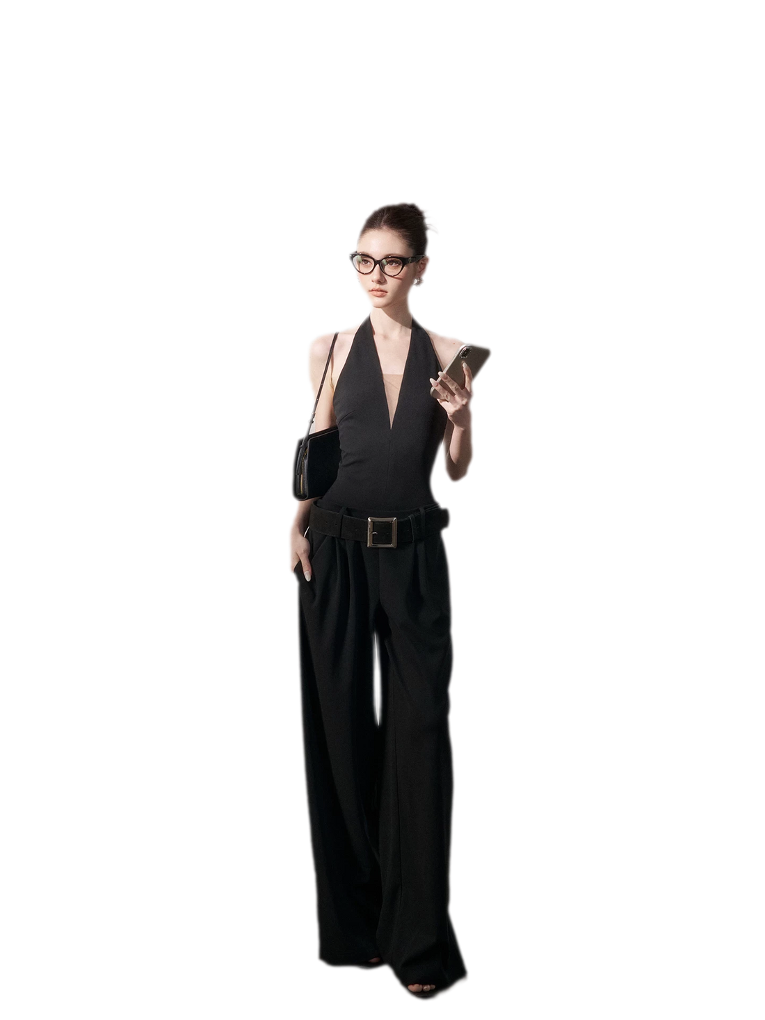 Halter V-Neck Jumpsuit