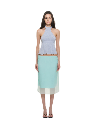 Modal Peplum Halter Top