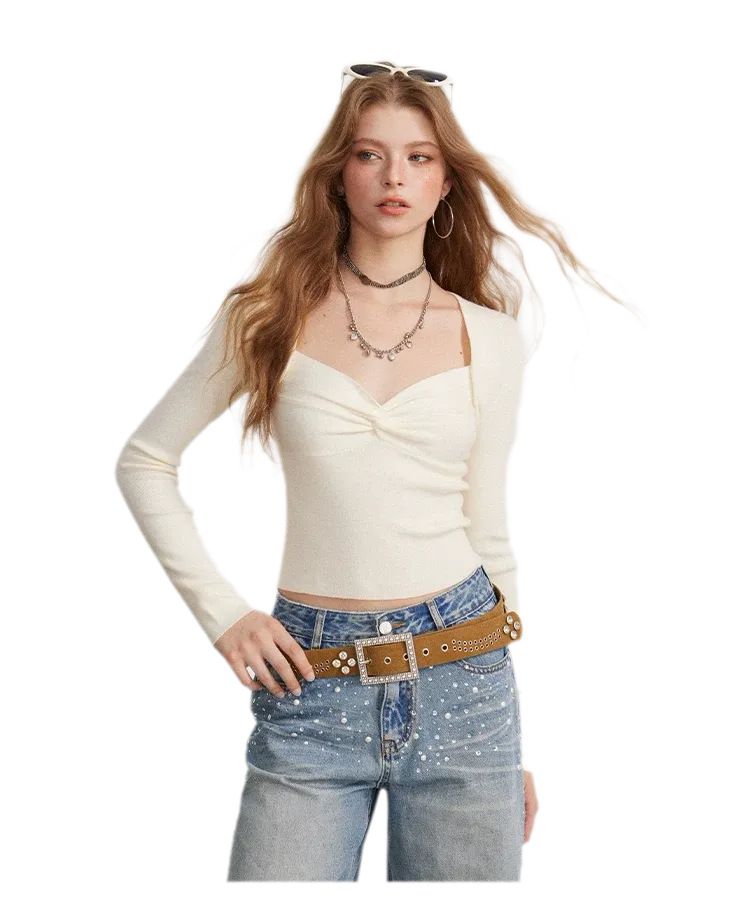 Twist Front Knit Top
