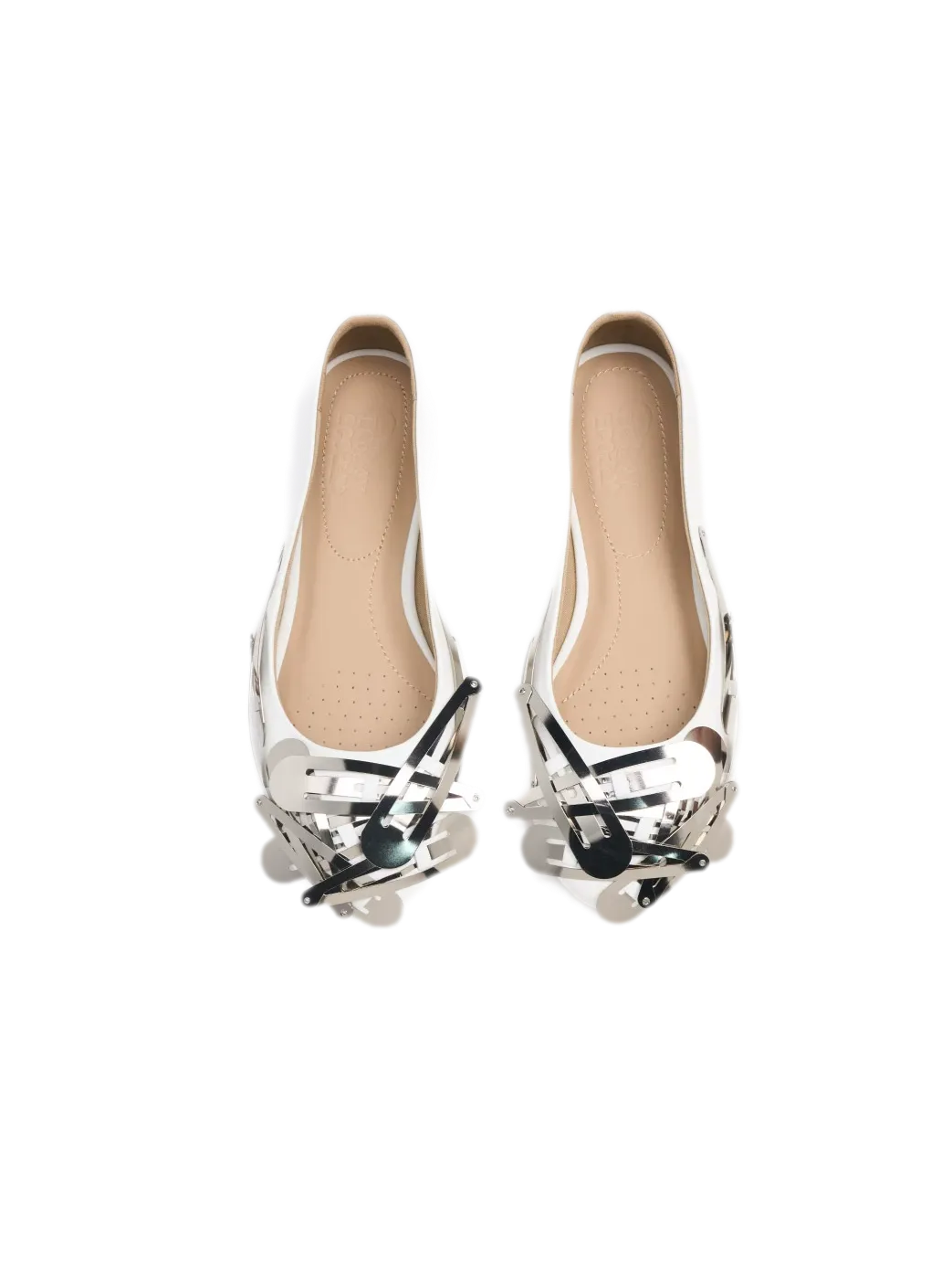 Metal Clip Ballet Flats