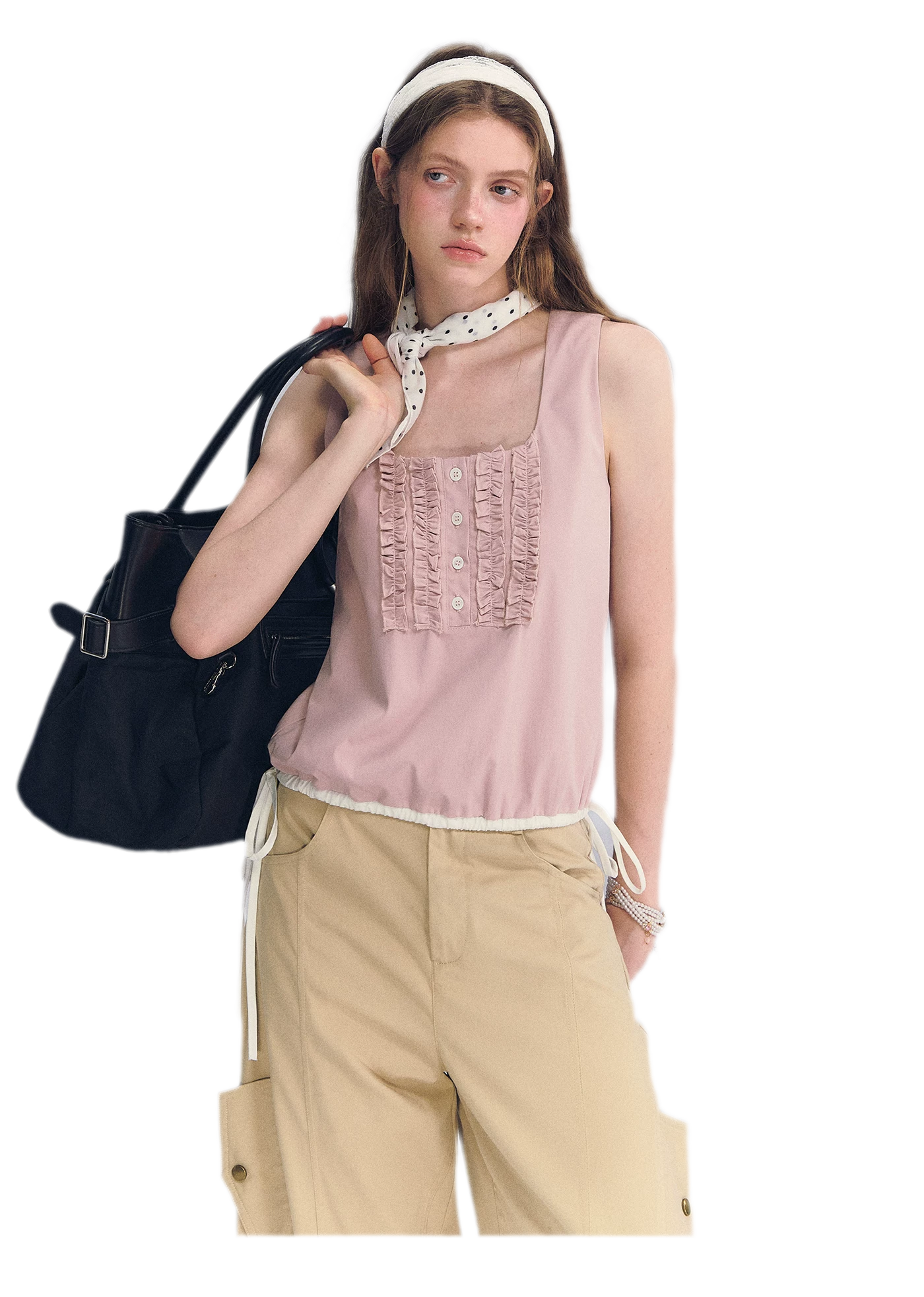 Ruffled Hem Tank