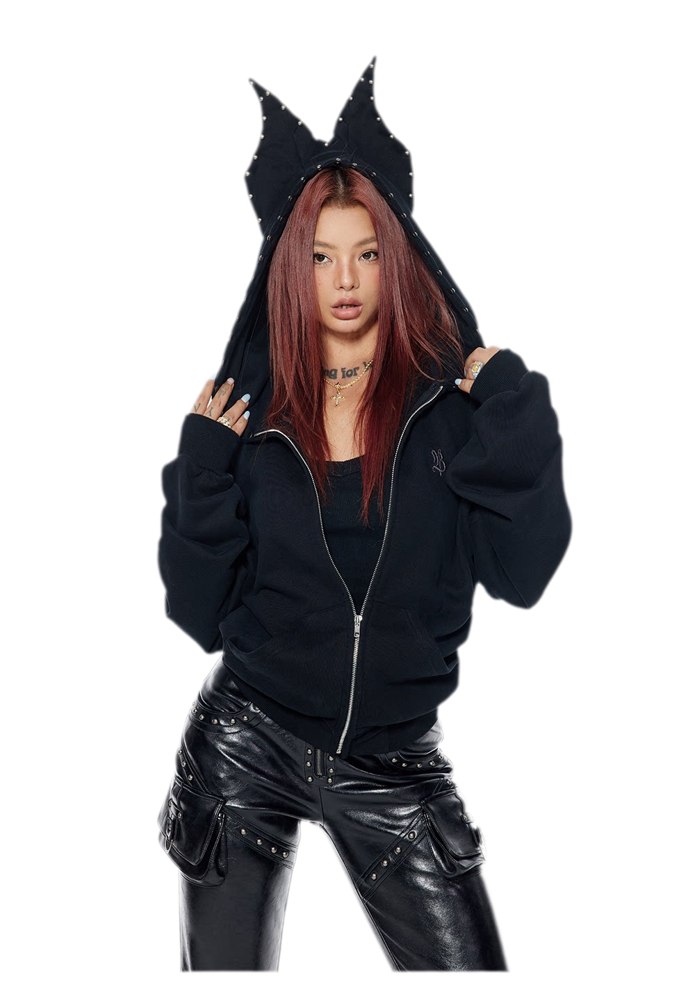 Devil Ear Zip Hoodie