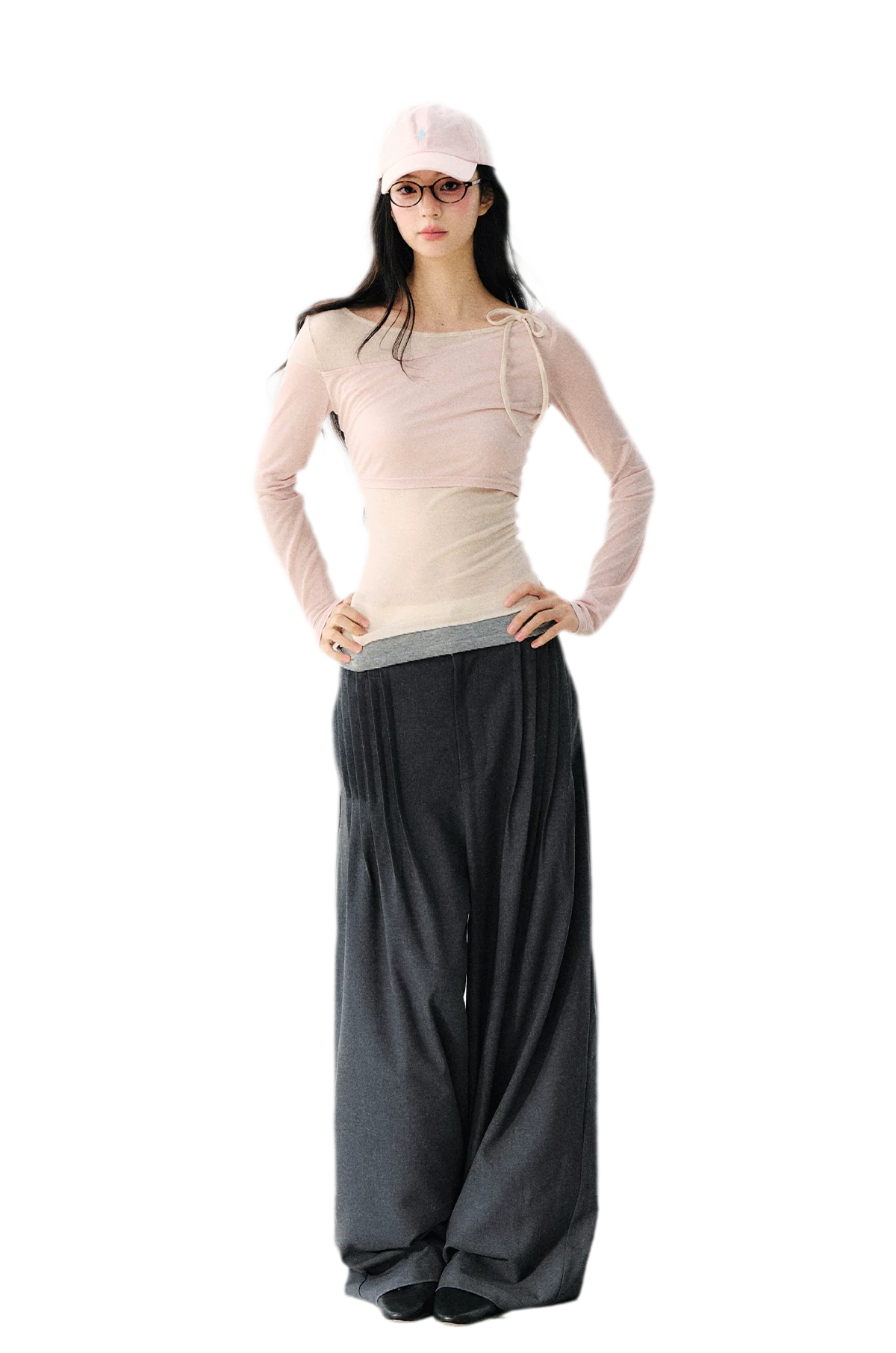 Asymmetric Tie Shoulder Tee