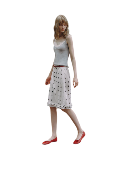 Polka Dot Ruffle Skirt