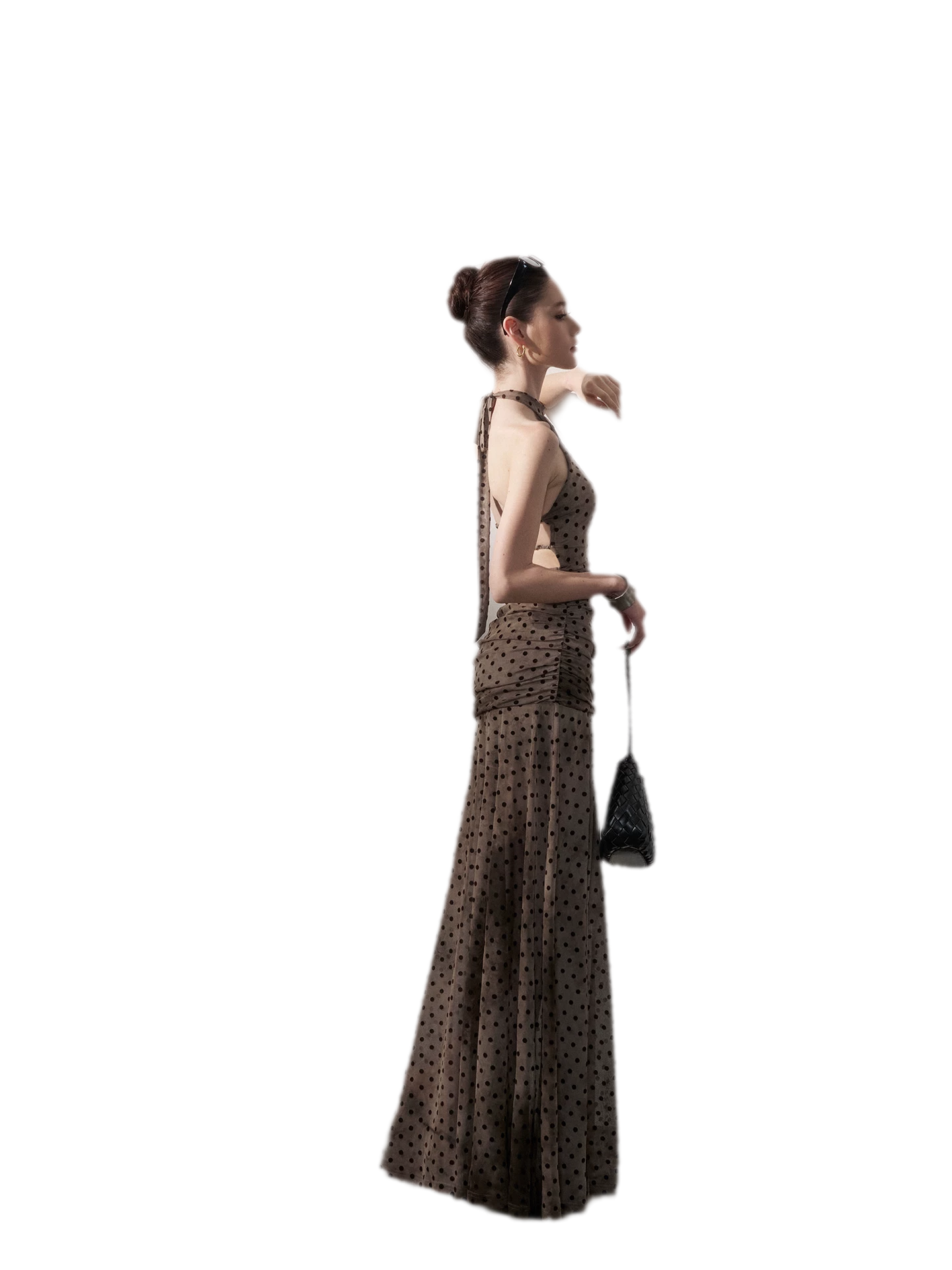 Polka Dot Backless Dress