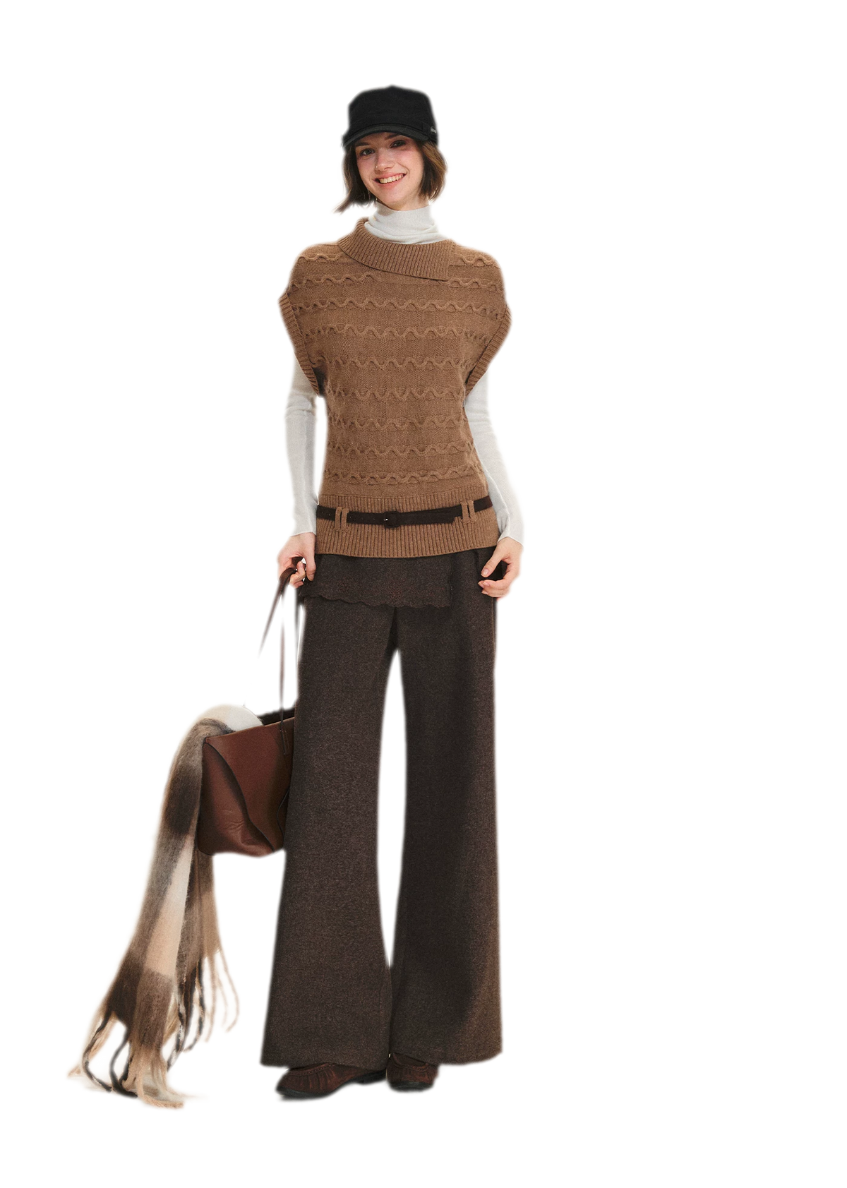 Weicher karierter Oversize-Schal mit Fransen