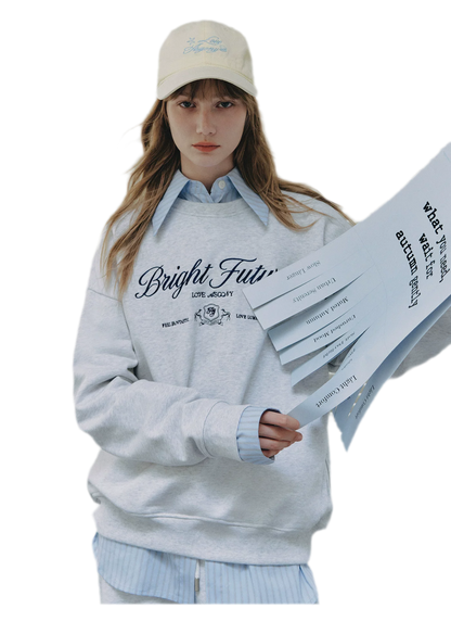 Embroidered Graphic Crewneck Sweatshirt