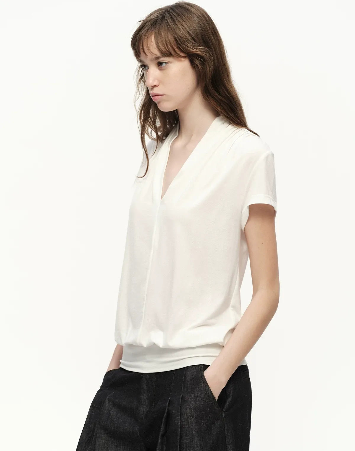 Lyocell V-Neck Tee