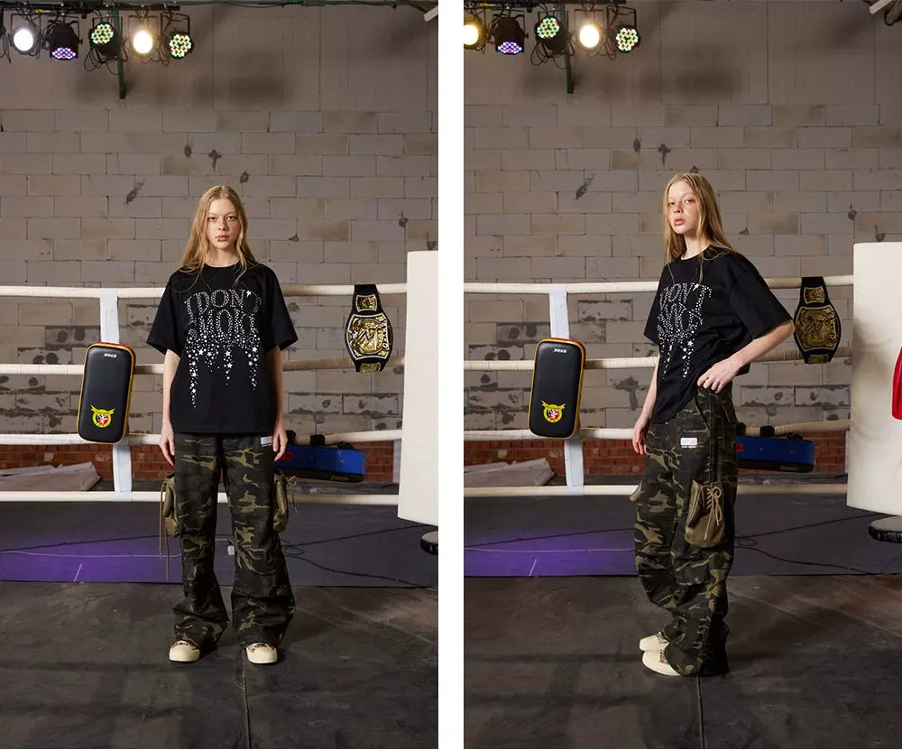 Loose Fit Glitter Logo T-Shirt