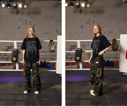 Loose Fit Glitter Logo T-Shirt