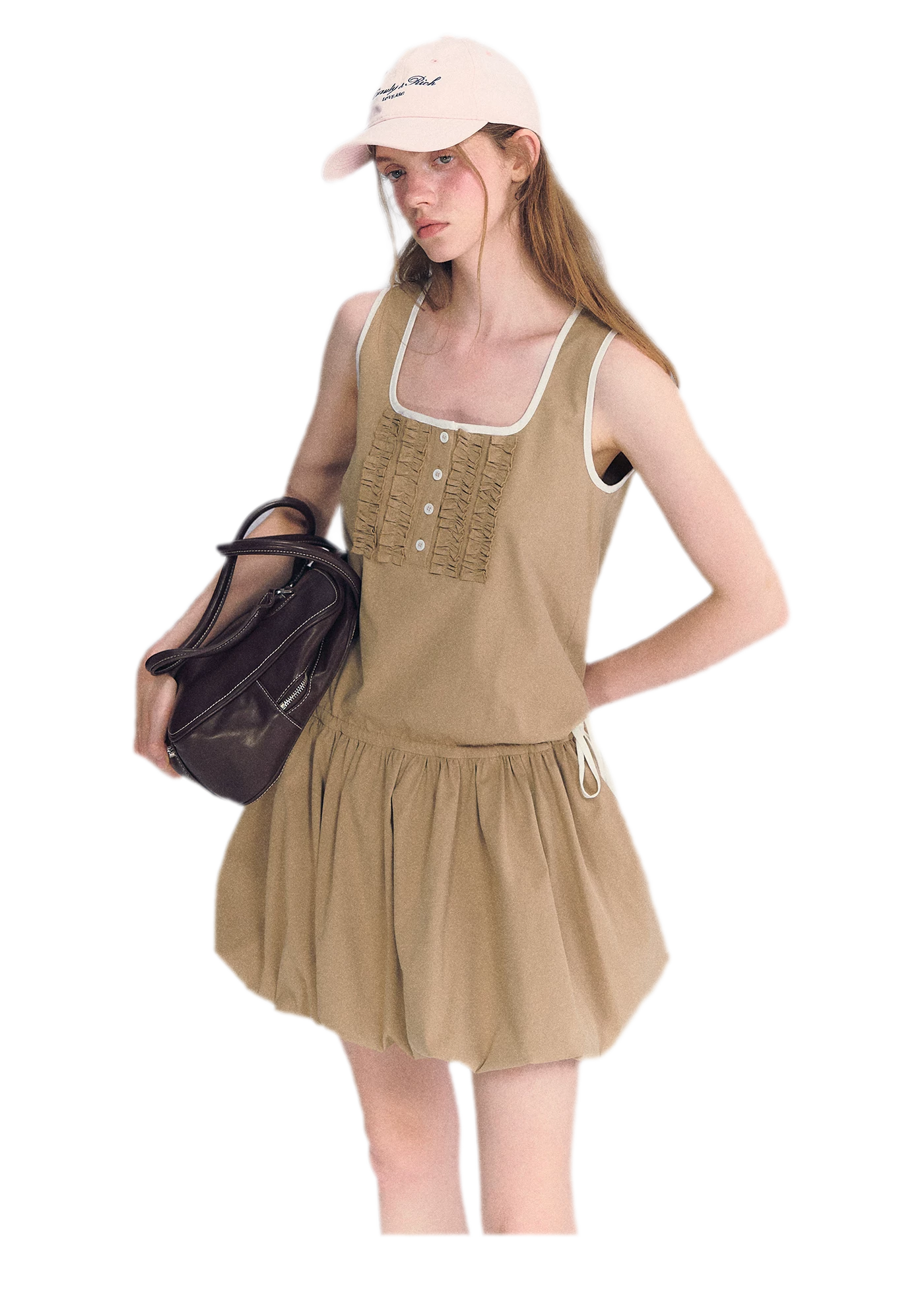 Ruched Lace Bubble Dress