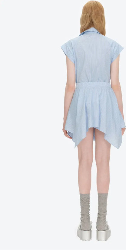 Deconstructed Shirt Dress Two-Piece Set