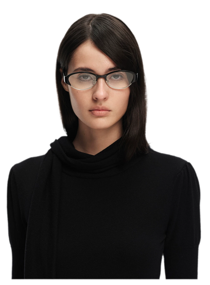 Wool-Blend Scarf-Neck Knit Top