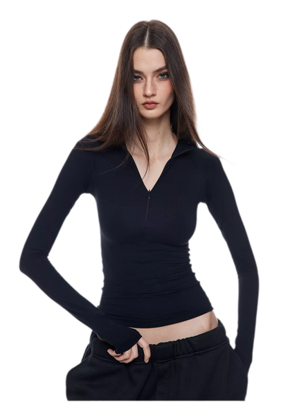 Zip-Front Skin Top
