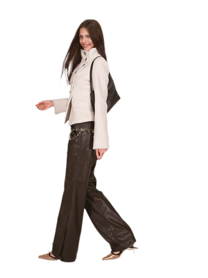 Structured Napoleon Double-Breasted Jacket