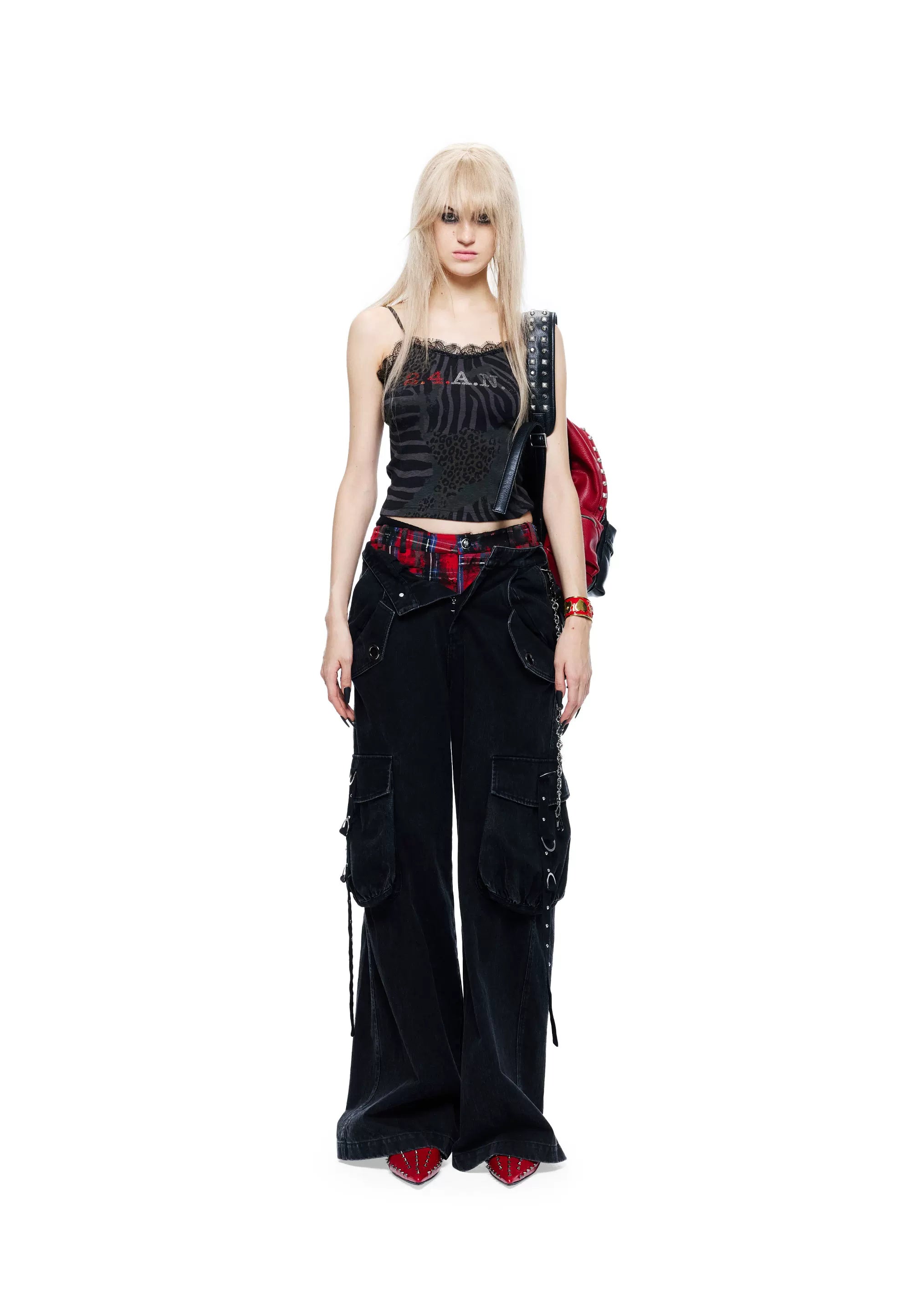 Gradient Print Camisole with Rhinestone Detail