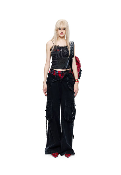 Gradient Print Camisole with Rhinestone Detail