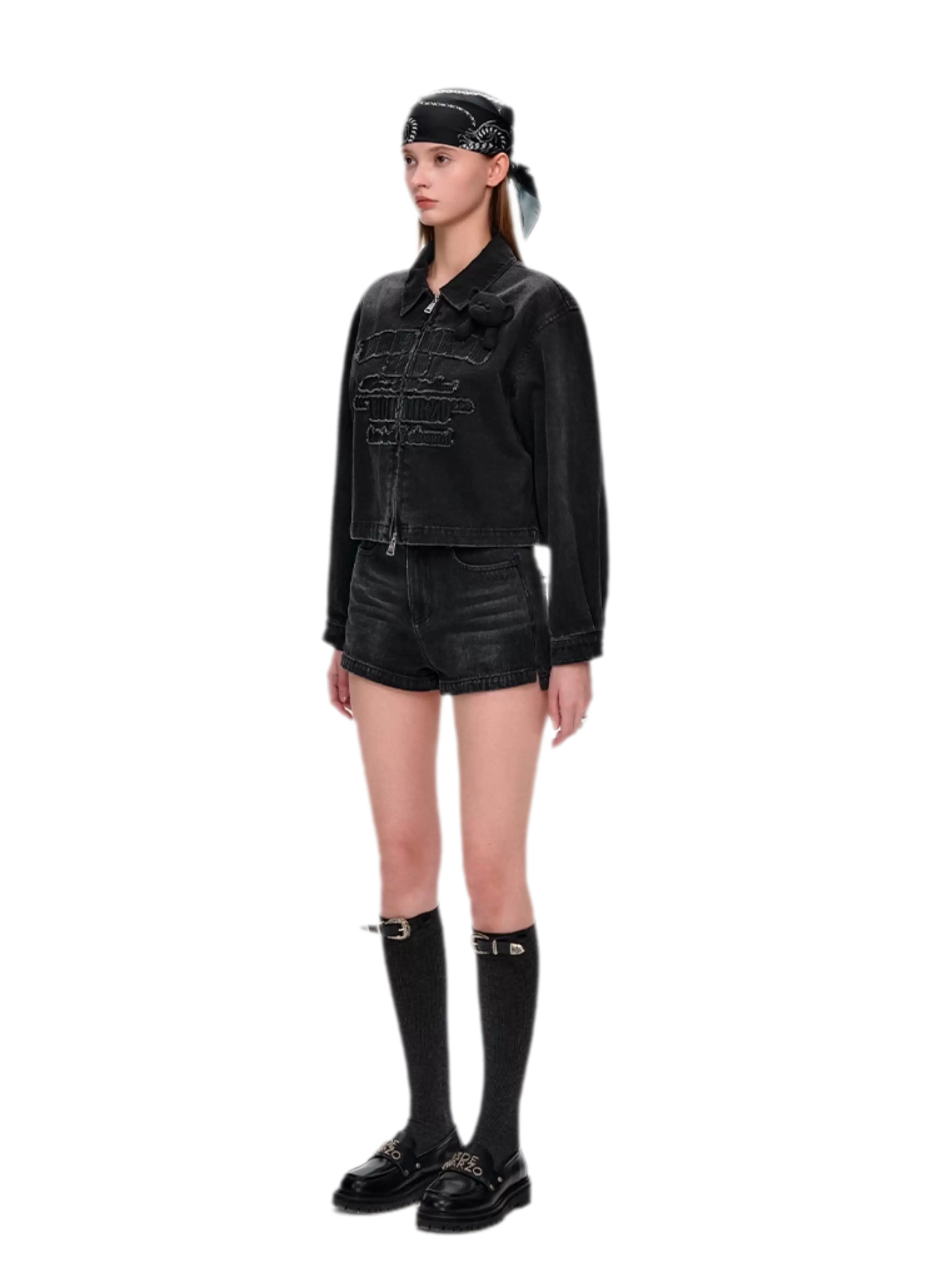 Bear Denim Zipped Shirt