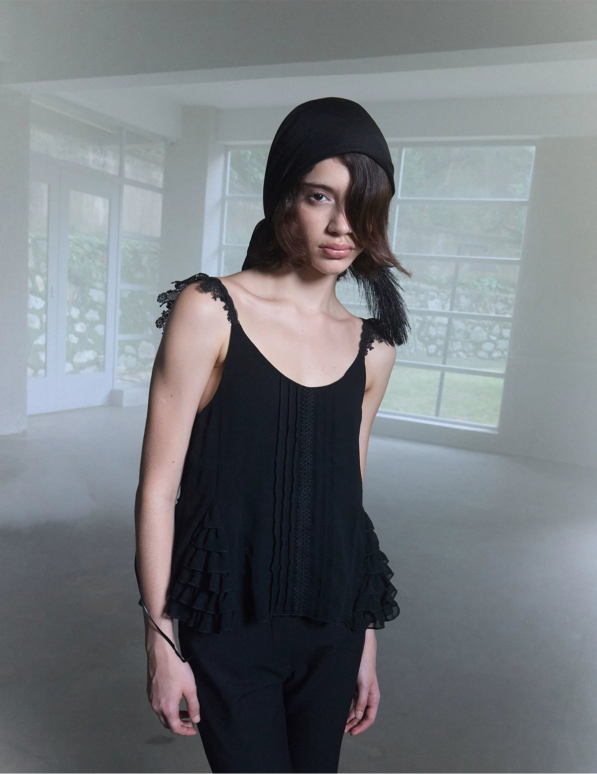 Layered Lace Ruffle Camisole