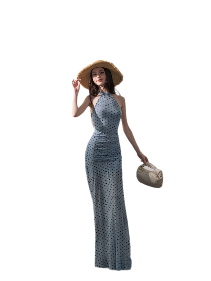 Polka Dot Backless Dress