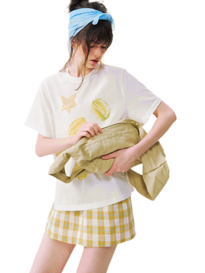 Starfruit Print T-Shirt
