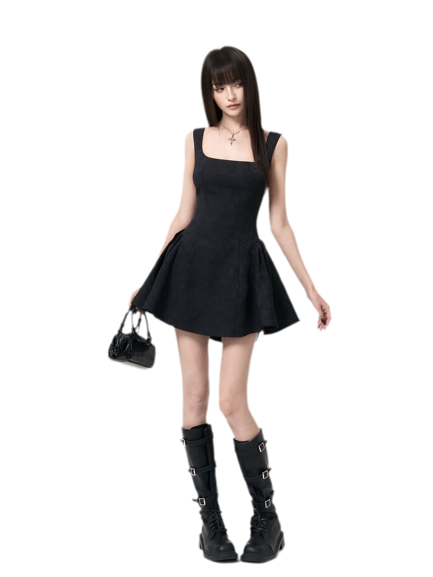 Jacquard Puff Mini Dress