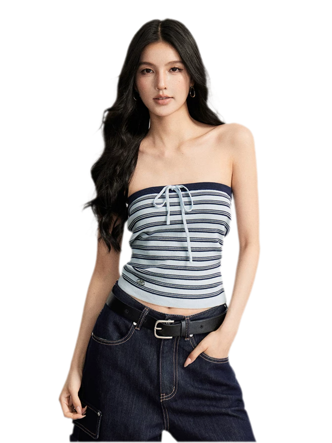 Striped Knit Bustier
