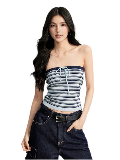 Striped Knit Bustier