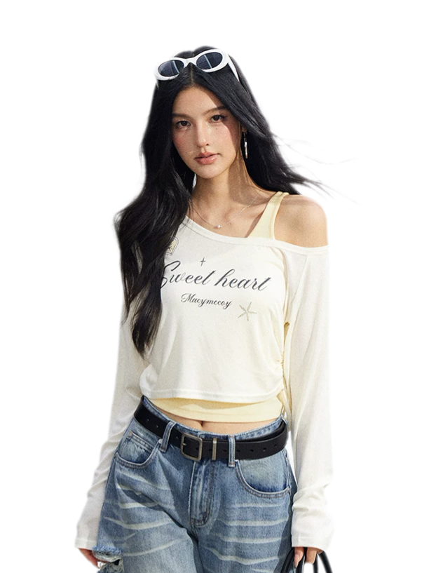 Layered One-Shoulder Top