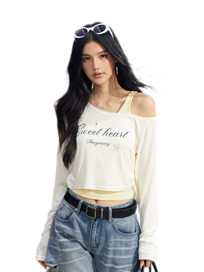 Layered One-Shoulder Top