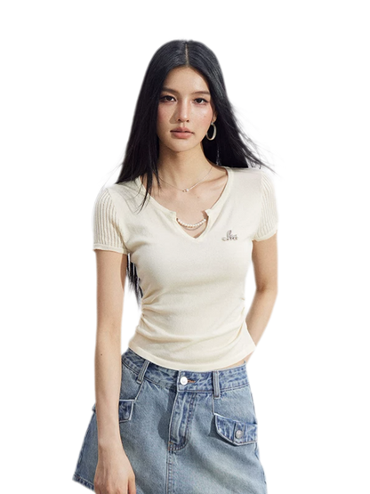 V-Neck Lyocell Tee