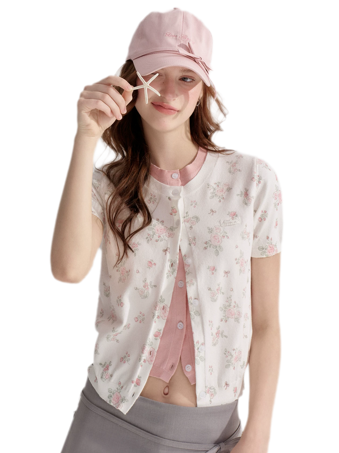 Contrast Faux Layer Knit Tee