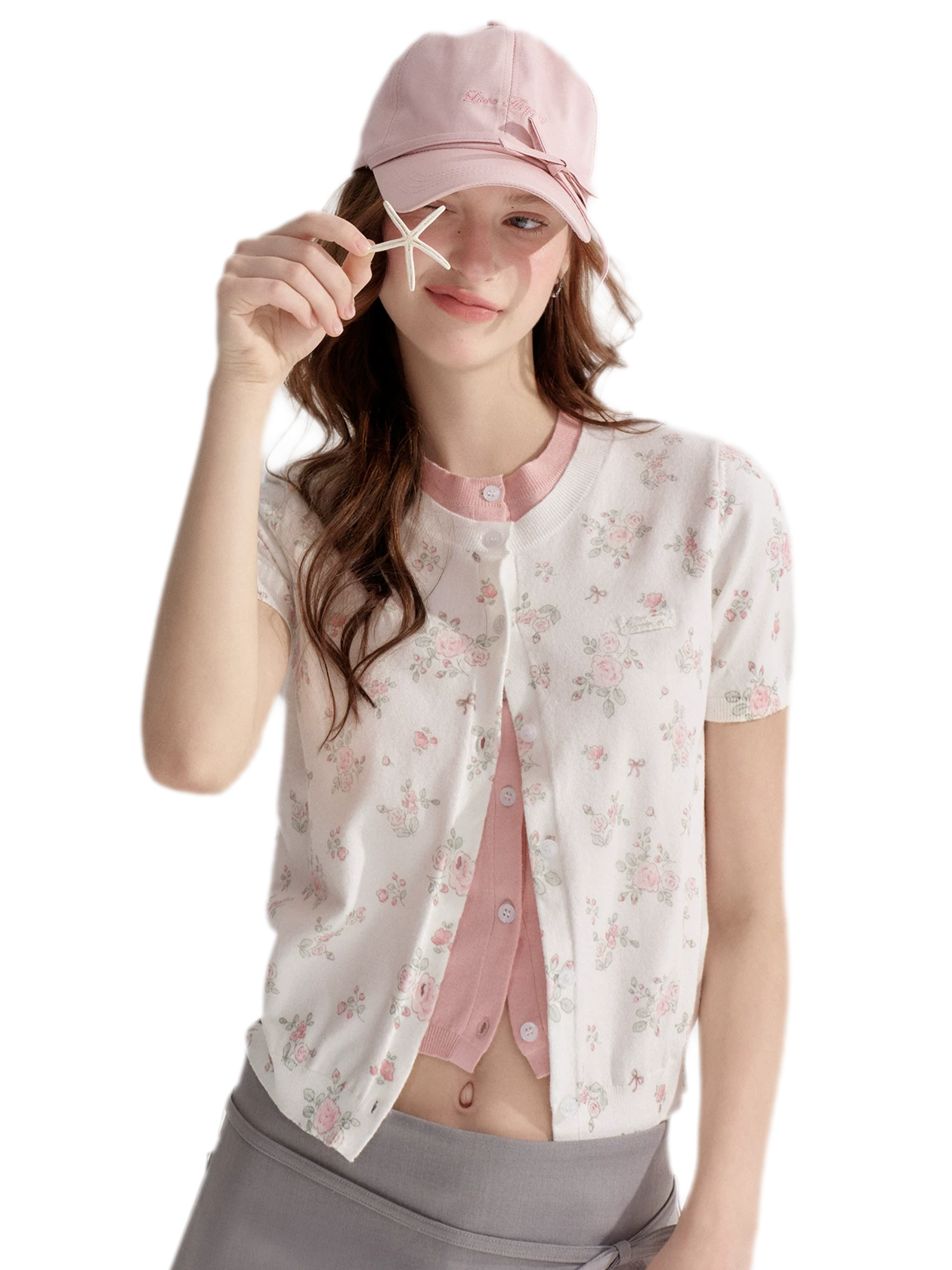 Contrast Faux Layer Knit Tee