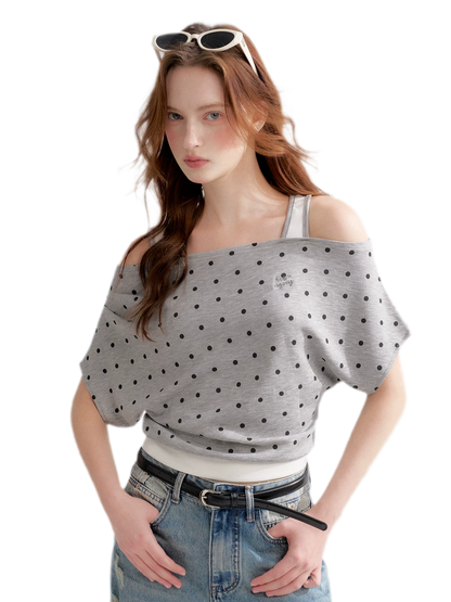 Polka Dot Layered T-Shirt
