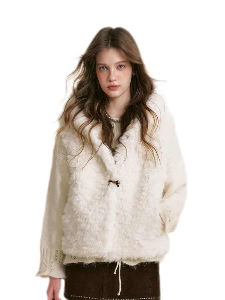 Bear Fleece Hooded Vest