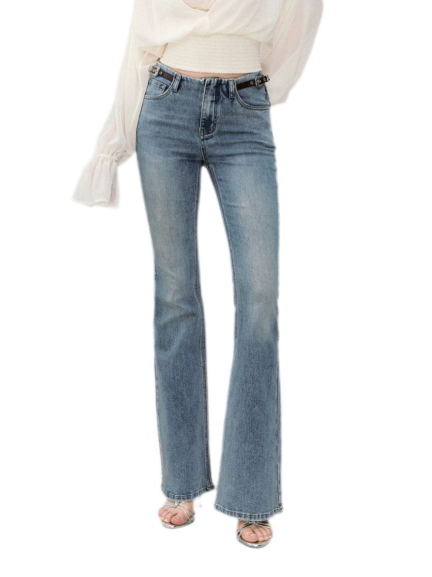 Denim Micro Flare Jeans