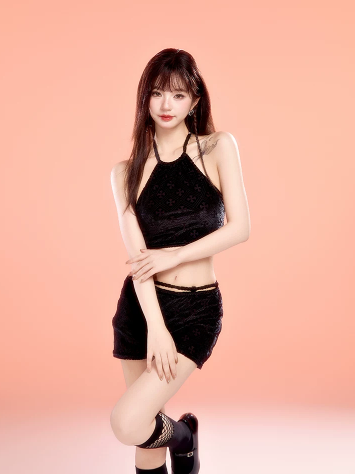 Halter Backless Swim Set