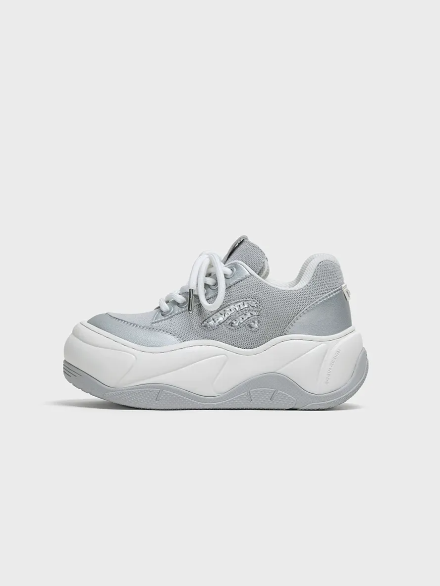 Silver Platform Sneakers