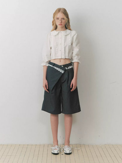 Grey Stripe Tailored Pants