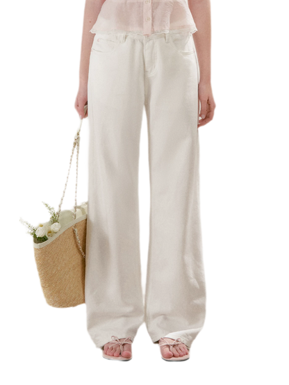 Lyocell Cotton Straight Jeans